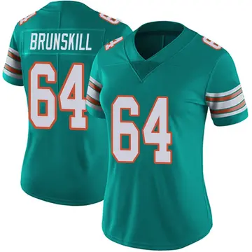 Aqua Women's Daniel Brunskill Miami Dolphins Limited Alternate Vapor Untouchable Jersey