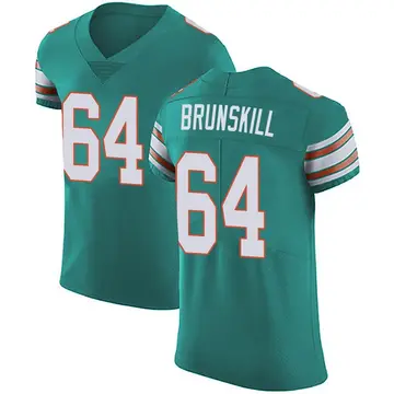 Green Men's Daniel Brunskill Miami Dolphins Elite Aqua Alternate Vapor Untouchable Jersey