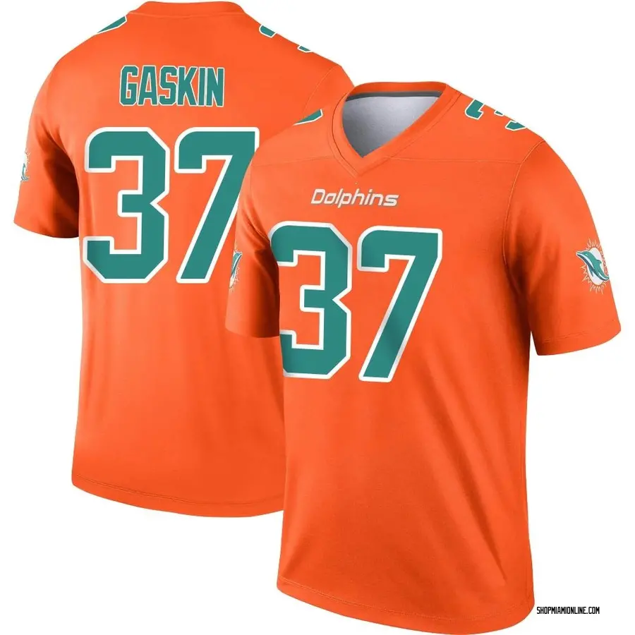 Orange Men's Myles Gaskin Miami Dolphins Legend Inverted Jersey