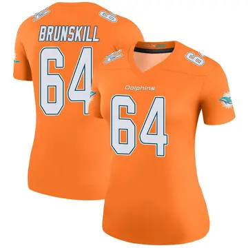 Orange Women's Daniel Brunskill Miami Dolphins Legend Color Rush Jersey