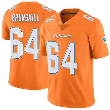 Orange Youth Daniel Brunskill Miami Dolphins Limited Color Rush Jersey