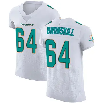 White Men's Daniel Brunskill Miami Dolphins Elite Vapor Untouchable Jersey