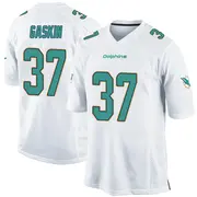 White Youth Myles Gaskin Miami Dolphins Game Jersey